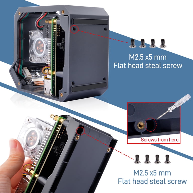Mini Server Kit GeeekPi N07 MiniTower NAS Kit For Raspberry Pi 5 - NVMe ...