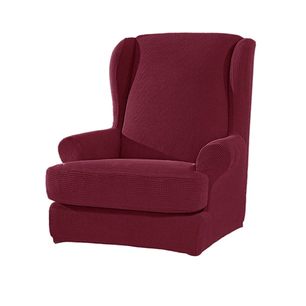 Protector suave Advancent para muebles 2 piezas sillón orejero Vino rojo