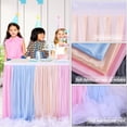 thumbnail image 2 of Falda de mesa Fiesta en casa Gasa Mantel Envoltura Gasa Piso Hilo largo Utilizado para la boda Decor Meterk Blanco, 2 of 7