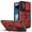 Red, variant on Rugged Case for OnePlus Nord N200 5G Shockproof Phone Case with Camera Lens Slide Cover and Ring Holder Kickstand, Support Magnet Car Mount, Military Grade Heavy Duty Protection Cover, Gold