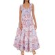 thumbnail image 3 of Vestido de Verano para Mujeres Sexy Moda Plegado Impresión sin Mangas Vestido de Cuello en V Poliéster, Falda Casual para la Playa Y la Fiesta, 3 of 7