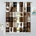 thumbnail image 4 of Coffee Curtains for Kitchen Window Treatments, Coffee Theme Latte Tea Cup Kitchen Curtains for Living Room,Cafe Brown Drapes 2 Panel Sets,42x54 Inch, 4 of 6