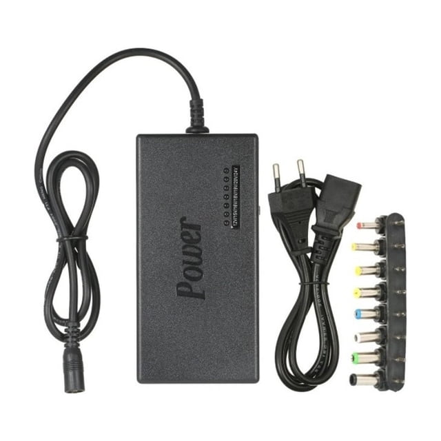 Adaptador de corriente universal para portátil 96 W, 8 enchufes, 100-240 V