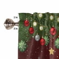 thumbnail image 5 of Christmas Colored Ball Kitchen Curtains and Valances Set, Snow Snowflake Pine Branch Red Rod Pocket Window Valance 18 Inch Window Curtain Panels for Living Room Bedroom Laundry, 27.5x36in, 3 Pieces, 5 of 7