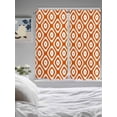 thumbnail image 3 of Orange White Geometric Bathroom Window Curtain, Modern Abstract Art Light Filtering Coffee Kitchen Curtains, Bedroom Living Room Curtains 2 Panel 84"x63", 3 of 6