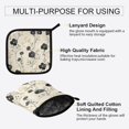 thumbnail image 3 of Yayeee Oven Mitts and Pot Holder Set of 2 Heat Resistant Kitchen Gloves Baking Hot Pad, Small Black Flowers, 3 of 5