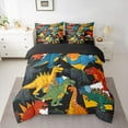 thumbnail image 2 of jejeloiu Vintage Dinosaur 7-Piece Twin Bedding Sets,Wild Animal Bedding Comforter Set,Colorful Dino Sheet Sets For Boys Kids,Microfiber Bedroom Decor Reversible, 2 of 8