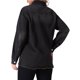 thumbnail image 3 of Chaqueta de mezclilla de mujer de gran tamaño con dobladillo deshilachado, manga larga, botones y bolsillos, talla XL, color negro, 3 of 6