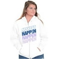 thumbnail image 3 of Not Luck Hard Work Workout Motivation Zip Hoodie Sweatshirt Women Brisco Brands L, 3 of 5