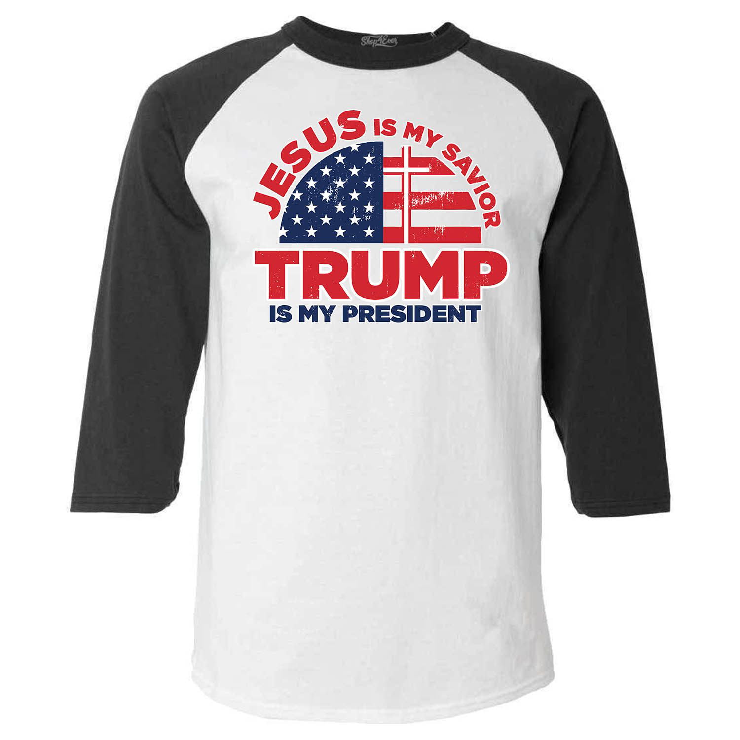 Mens Trump Not My President Black/Camo Raglan Baseball Sweatshirt Black