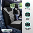 thumbnail image 4 of Fundas Asientos Auto FH Group FB068GRAY115 Juego Completo Malla 3D Universal Compatible Airbag, 4 of 5