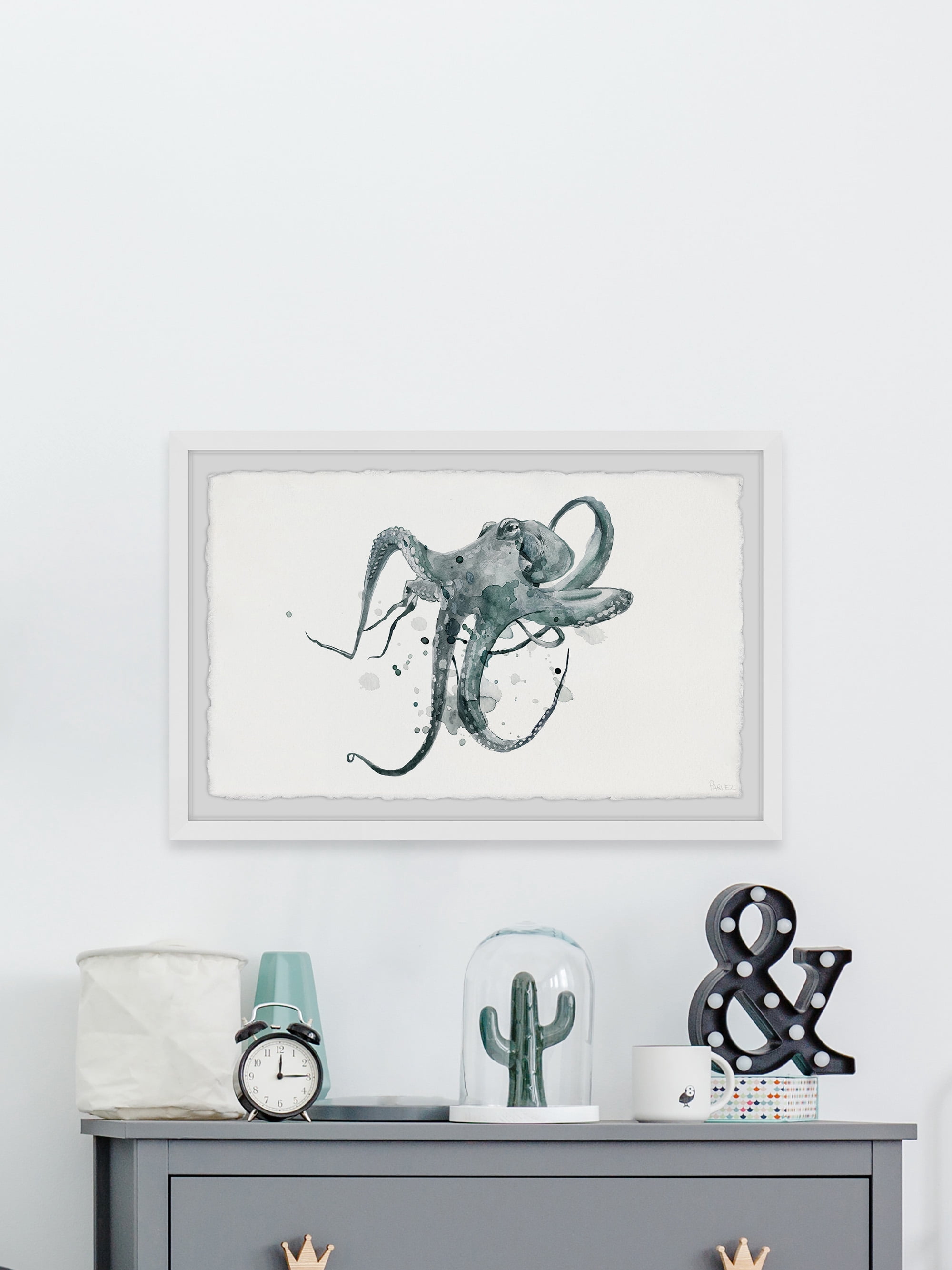 Parvez Taj Wondering Octopus Framed Wall Art