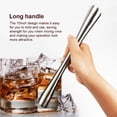 thumbnail image 4 of Vino Muddler y mezcla de acero inoxidable.Vino Muddler Acero inoxidable Muddle Hielo Crusher Hammer Triturado Hogar Mezcla Stick Bebida Cuchara Reutilizable Herb Shaker Hotel Inevent HA010258-00B, 4 of 7