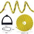 thumbnail image 6 of Water Skiing Rope with Handle Stainless Steel Carabiner Buckle 4m Nylon Tow Rope Sled Cart Pull Rope for Wakeboard Kneeboard Snowboard Equipment, 6 of 8