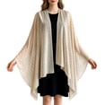 thumbnail image 2 of UDAUDU Shawls and Wraps for Evening Dresses Silk Chiffon Feeling Scarf Wrap Women Elegant Shawl for Evening Dresses Scarf Flower Chiffon Shawl Beige, 2 of 5