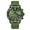Green, variant on MEGIR Chronograph Luxury Quartz Military Watch Men Silicone Sports Waterproof Wristwatch Auto Date