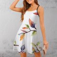 thumbnail image 3 of Colorful Autumn Watercolor Leaves Sweet Elegant Slip Dress Women Korean Kawaii Dress, 3 of 6