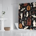 thumbnail image 2 of Autumn Halloween Scene Pattern Shower Curtain 72"x72" ,Bathroom Decorative Shower Curtains Set with 12 Hooks,Modern Waterproof Washable Shower Curtain, 2 of 6