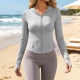 thumbnail image 5 of Drovellove Women's Long Sleeve Zipper Hoodie with Pockets – Slim Fit Cropped Athletic Jacket, UPF 50+ Sun Protection, Breathable Moisture-Wicking Top for Yoga, Running, Hiking & Outdoor Training, 5 of 8