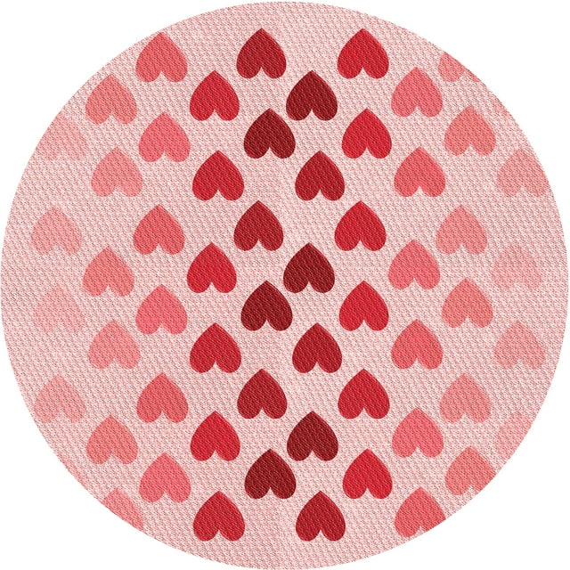 Ahgly Company Tapis d'Intérieur Lavable en Machine Carré Rose Transitionnel, 3 Pieds Carré