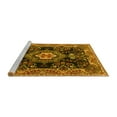 thumbnail image 2 of Ahgly Company Machine Washable Indoor Rectangle Medallion Yellow Traditional Area Rugs, 6' x 9', 2 of 4