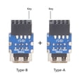 thumbnail image 3 of JSER 2pcs 9Pin/10Pin Motherboard Female Header to Dual USB 2.0 Female Adapter Vertical Type, 3 of 7