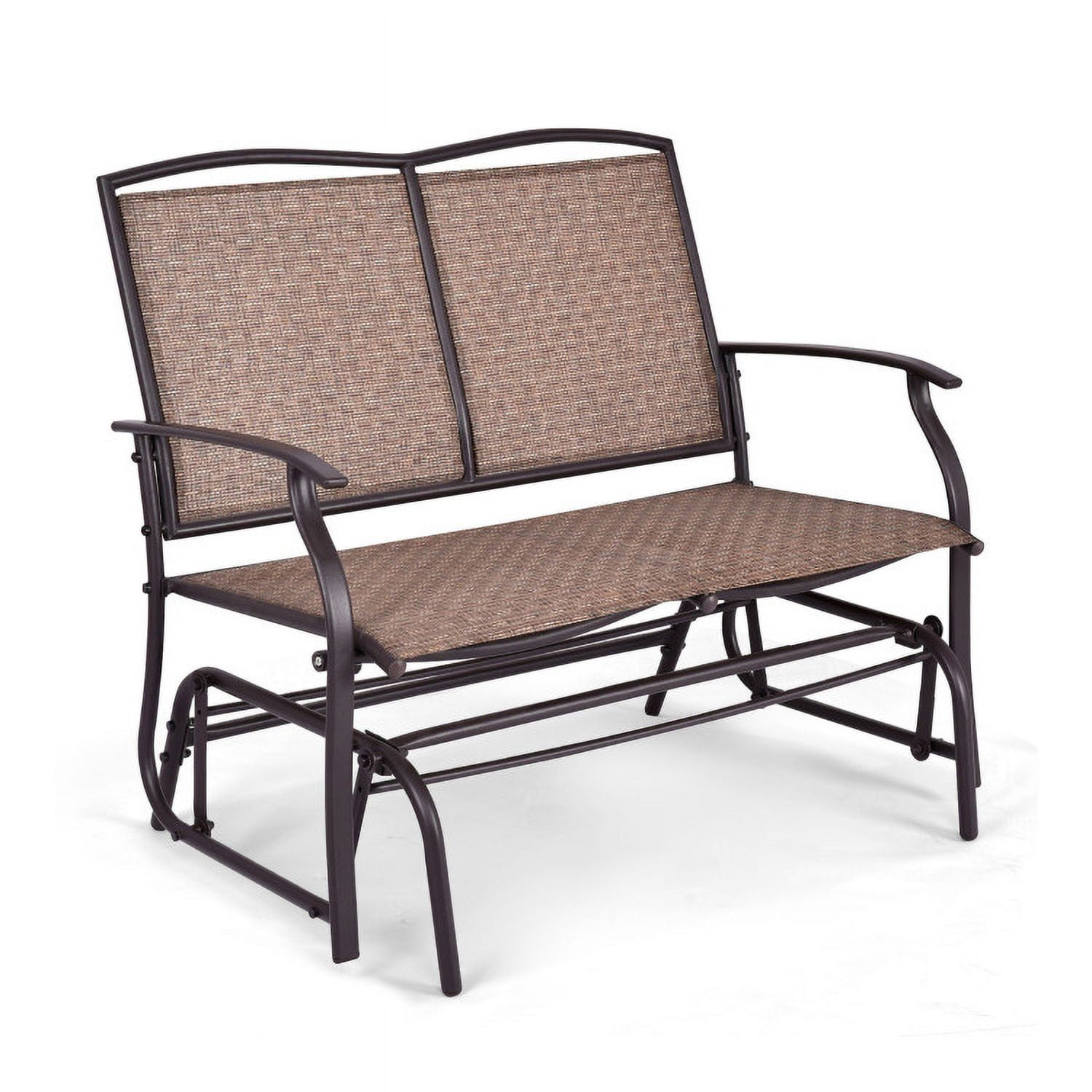 Aimee Lii Outdoor Double Rattan Patio Furniture, Porch, Backyard, Sturdy, Brown