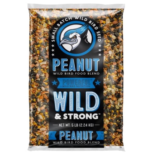 Alimento para pájaros en lotes pequeños de cacahuetes silvestres y fuertes, 2,2 kg