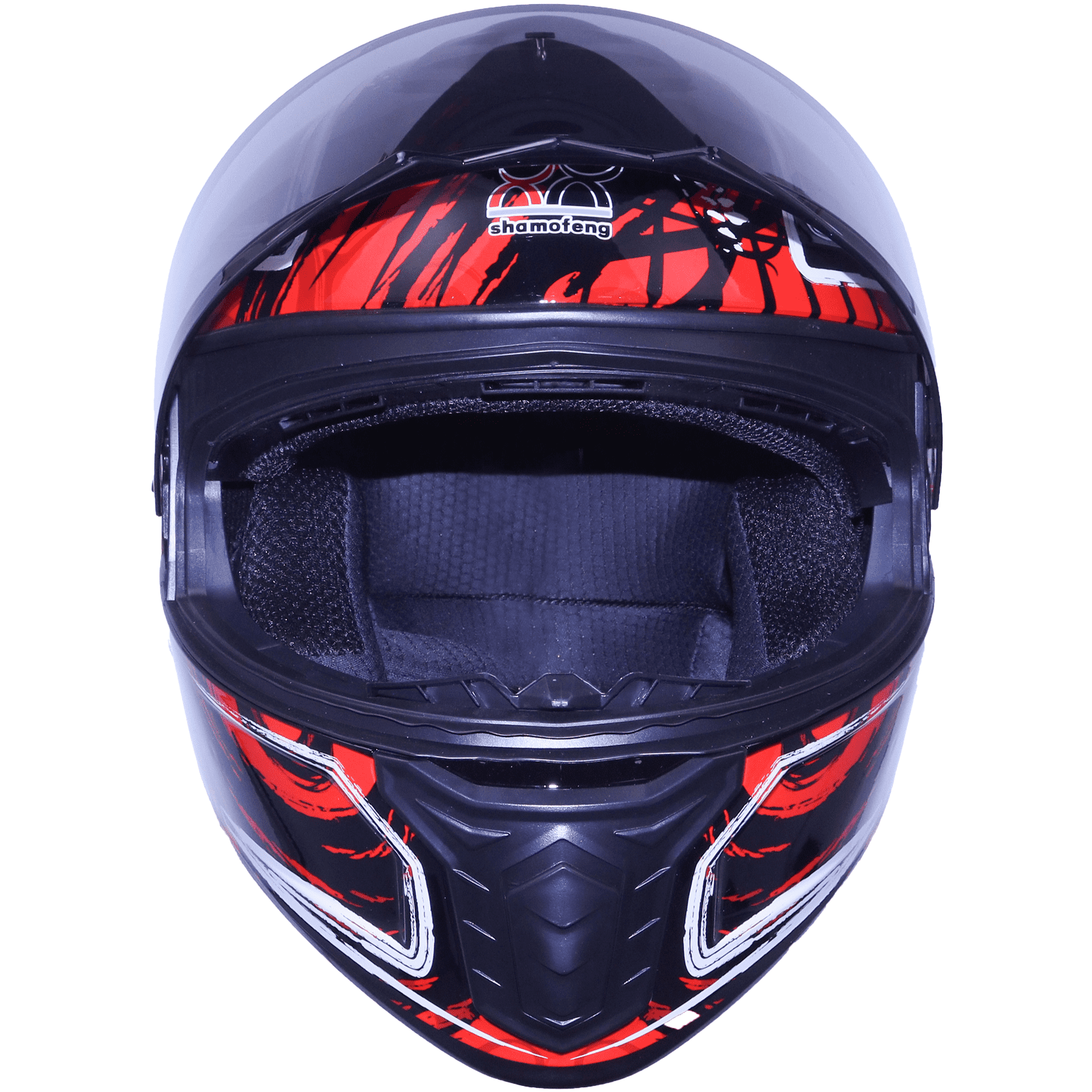 Full-Face Adult Motorcycle Helmet, Motocross ATV Offroad Dirt Bike Helmet DOT Approved, Red and Black, XL Size