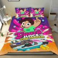 thumbnail image 1 of El Show de Guava Juice Conjunto de sábanas temático, trío de piezas, cómodo y amigable con la piel, diseño único, regalo de decoración para el hogar para familiares, amigos y fans,173cm *218cm, 1 of 6