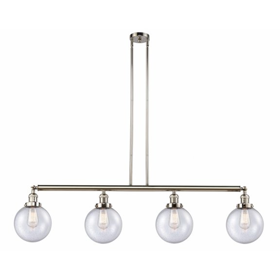 Innovations 214-PN-G204-8-LED Large Beacon 4 Light Island Light part of the Franklin Restoration Collection, Polished Nickel