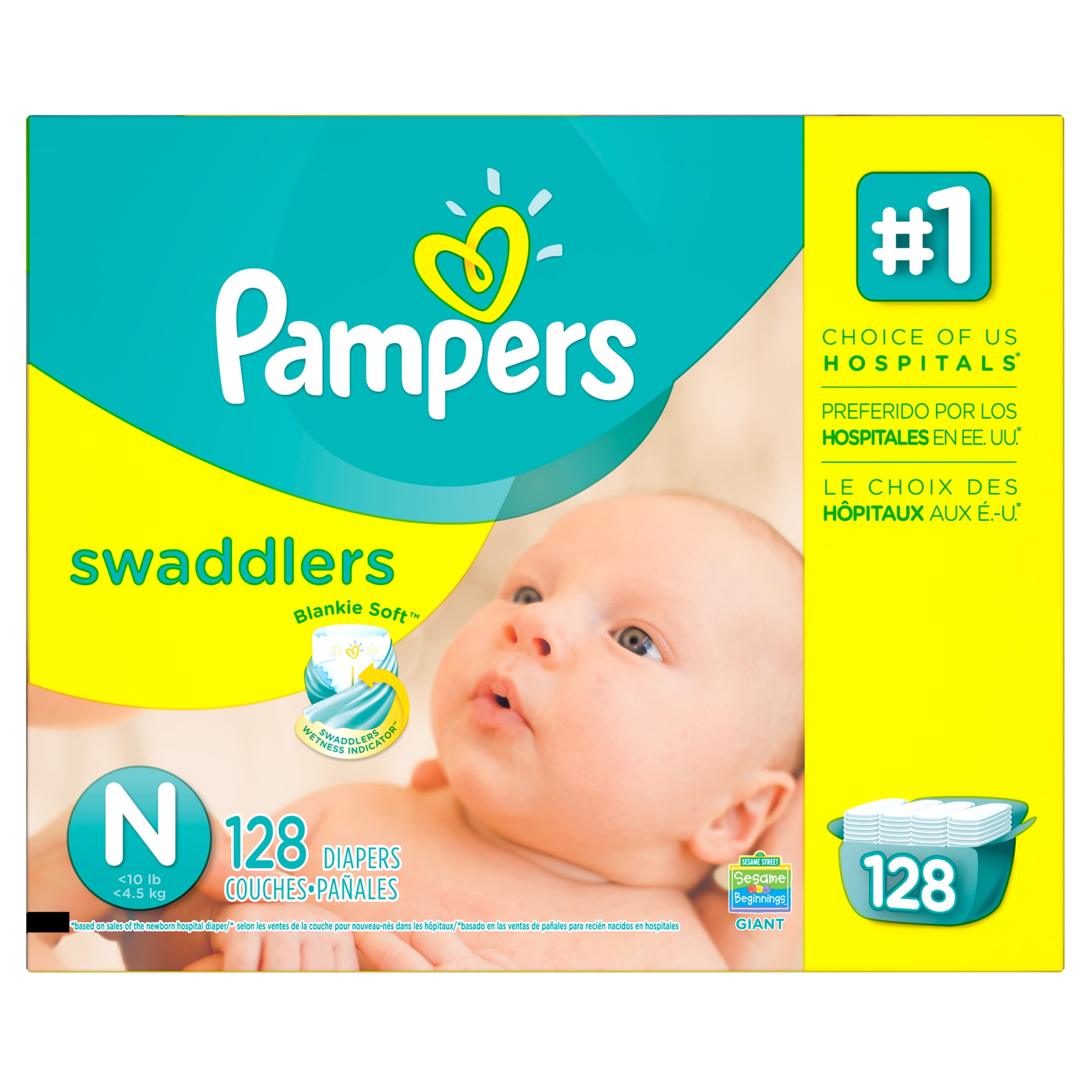 Walmart swaddlers hotsell size 1