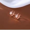 thumbnail image 5 of Solid 925 Sterling Silver Star Hoop Earrings for Women Teens Star Huggie Earrings Cartilage Hoops, 5 of 13