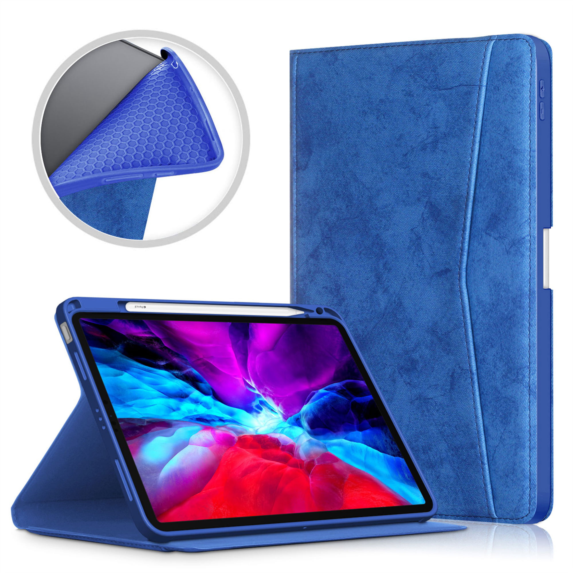 APPLE iPAD GENUINE CREAM LEATHER SMART COVER FOR 2nd  & NEW 3d & 4th GEN DESIGNS 