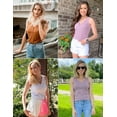 thumbnail image 4 of Wehilion Women's V Neck Tank Tops Summer Sleeveless Ribbed Button Casual Henley Shirts, 4 of 6
