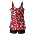 thumbnail image 4 of LEKWK Tankini Swimsuits for Women Soft Breathable Tummy Control Bathing Suits Cherry Blossom Floral Print for Beach Vacation Holiday, 4 of 4