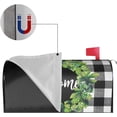 thumbnail image 5 of Welcome Box Wreath Buffalo Plaid Decor Mailbox Cover Spring Mailbox Covers Magnetic 21" X 18" Large Mailbox Wraps Post Letter Box Covers Garden Decorations Outdoor, 5 of 6