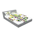thumbnail image 2 of Mardi Gras Fitted Sheet & Pillow Sham Set, Fleur De Lis with Traditional Festival Pattern Venetian Vintage, Decorative Printed 6 Piece Bedding Decor Set, Full, Purple Green Yellow, by Ambesonne, 2 of 3