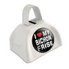 I Love My Bichon Frise Stylish White Cowbell Cow Bell