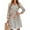 Light Gray, variant on Ladies' Printed Casual Fashion V-Neck Long Sleeve Mid Length Dress with Floral Style for Spring and Autumn Gatherings,Black,L