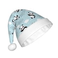 thumbnail image 2 of KLL Christmas Hats for Adults Plush Cute Panda Bear Print Santa Hat Xmas Fluffy Santa Claus Hat for Women Men, 2 of 6