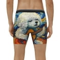 thumbnail image 4 of Rateoe Dog Guitar Starry Night Print Men’s Underwear Boxer Briefs Soft Comfortable Underwear Boxer Briefs, Long Leg Briefs,Anti-chafing Boxer Briefs, 4 of 7