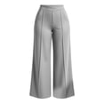 thumbnail image 5 of CaComMARK PI Women's Wide Leg Sweatpants Baggy Casual Solid Color Elastic Waist Track Sweat Pants with Pockets Gray-A, 5 of 6