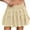 Beige, variant on Summer Skirts for Women 2025 Vacation Flowy Pleated Tulle Ruffle Elastic Waist A-Line Casual Short Skirt
