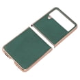 thumbnail image 3 of Leather Folding Phone Case Scratch Resistant Perfect Fit Flip Phone Protective Case for Samsung Galaxy Z Flip4 Green, 3 of 14