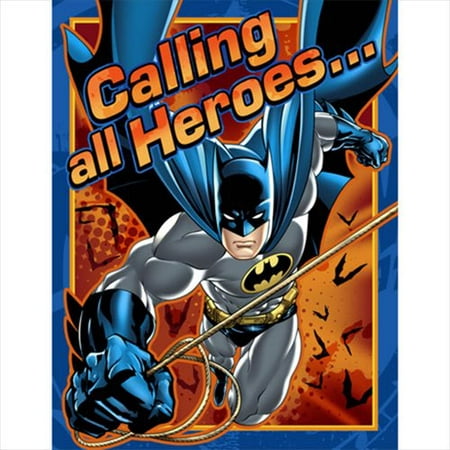 Batman 'Heroes and Villains' Invitations and Thank You Cards w/ Envelopes (8ct (10 Best Batman Villains)