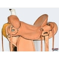 thumbnail image 4 of 15 In Western Horse Saddle American Leather Ranch Roping Trail Hilason Tan, 4 of 8