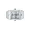 thumbnail image 2 of FB Jewels Sterling Silver Mens Round Diamond Square Cluster Ring 1/6 Cttw Size 8.5, 2 of 4