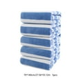 thumbnail image 3 of Blue Oversized Velvet Bath Towels Set 5 Pieces Super Absorbent Fast Drying 27.6 X 55.1 Inches Blue Color, 3 of 6