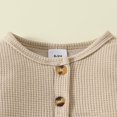 thumbnail image 5 of Toddler Clothes For Boys Baby Boy Fall Winter Button Front Long Sleeve Elastic Waist 2T-5T Everyday Outfit Set 2Pcs, 5 of 6